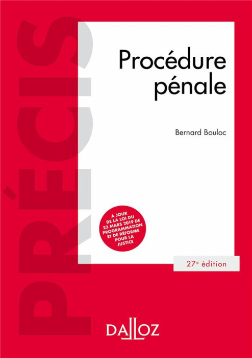Emprunter Procédure pénale. 27e édition livre