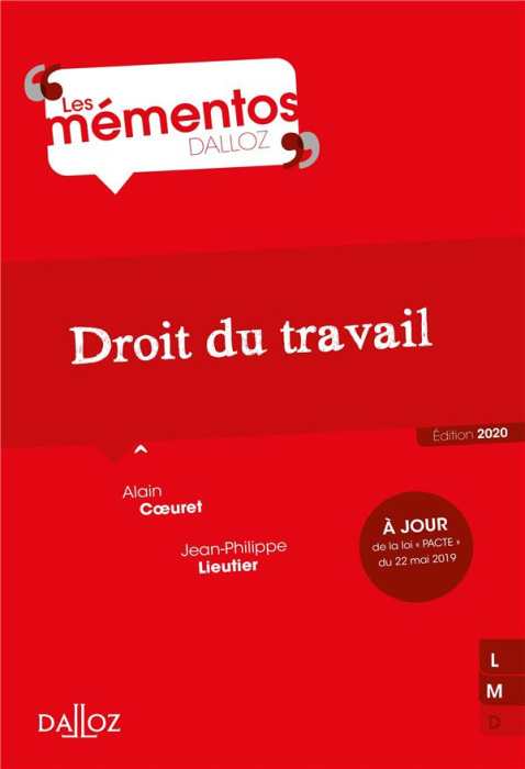 Emprunter Droit du travail. Edition 2020 livre