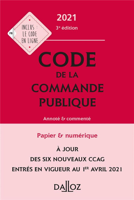 Emprunter Code de la commande publique. Annoté & commenté, Edition 2021 livre