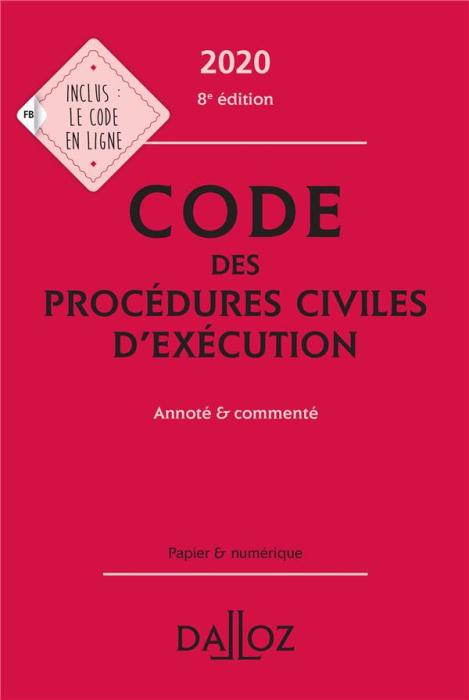 Emprunter Code des procédures civiles d'exécution. Annoté et commenté, Edition 2020 livre
