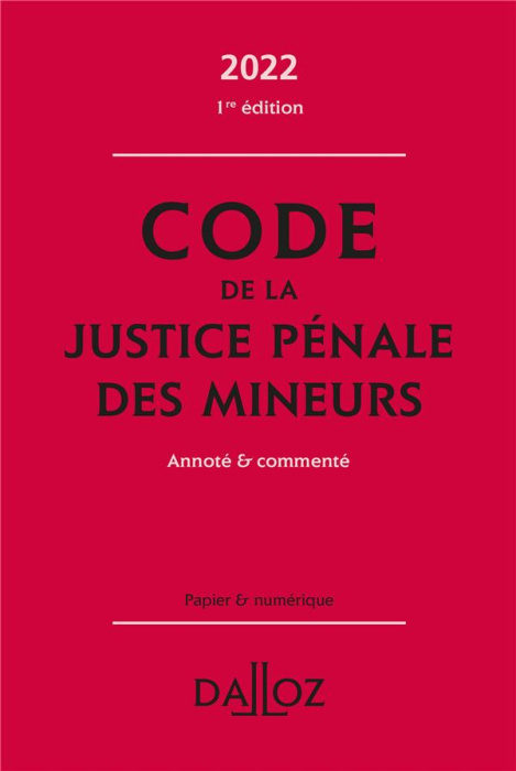 Emprunter Code de justice pénale des mineurs. Edition 2021 livre