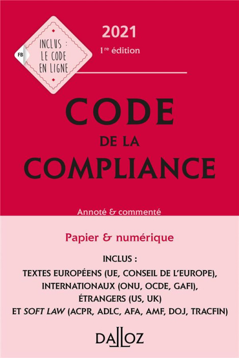 Emprunter Code de la compliance. Edition 2021 livre