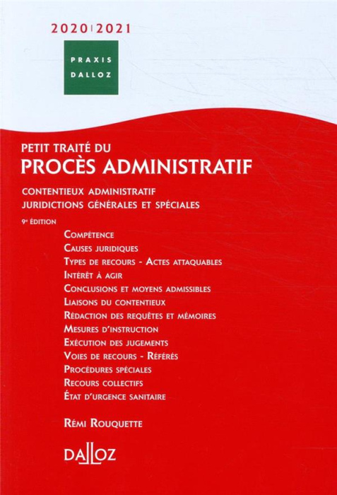 Emprunter Petit traité du procès administratif. Contentieux administratif, juridictions générales et spéciales livre