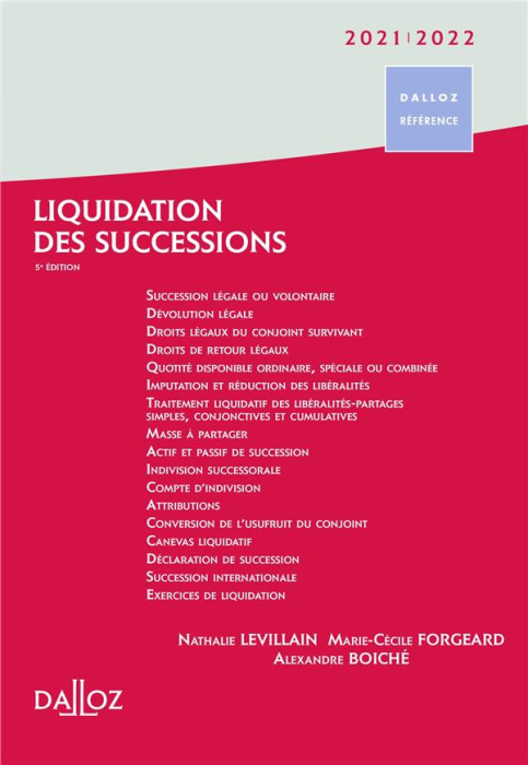 Emprunter Liquidation des successions. Edition 2021-2022 livre