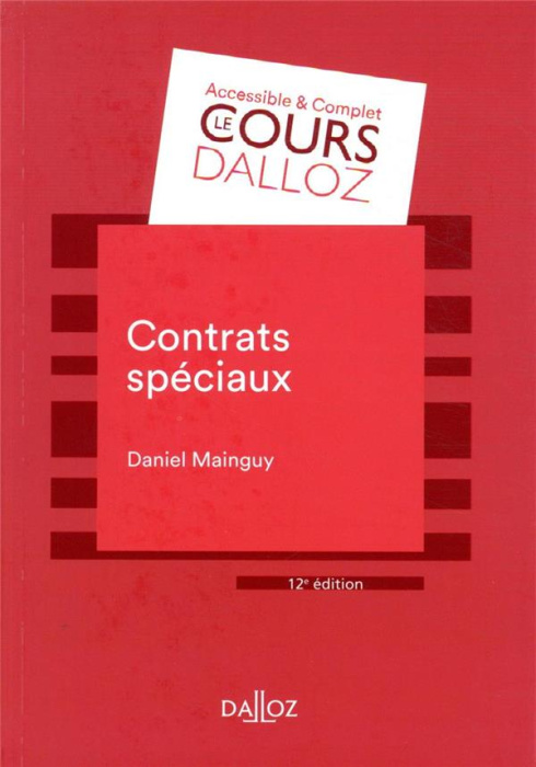 Emprunter Contrats spéciaux. 12e édition livre
