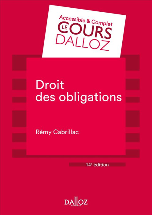 Emprunter Droit des obligations. 14e édition livre