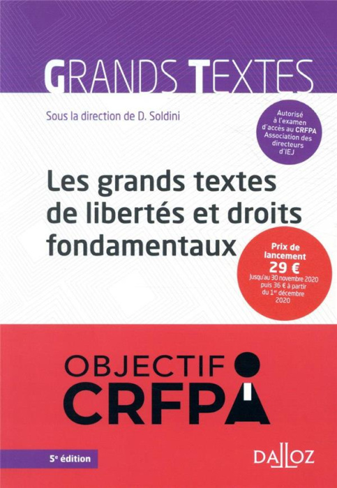 Emprunter Grands textes de libertés et droits fondamentaux. Edition 2020 livre
