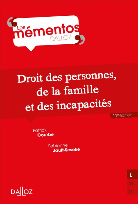 Emprunter Droit des personnes, de la famille et incapacités. 11e édition livre