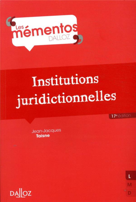 Emprunter Institutions juridictionnelles. 17e édition livre
