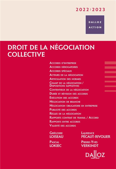 Emprunter Droit de la négociation collective. Edition 2022-2023 livre