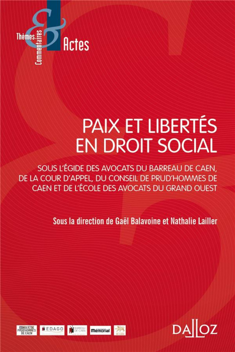Emprunter Paix et libertés en droit social livre