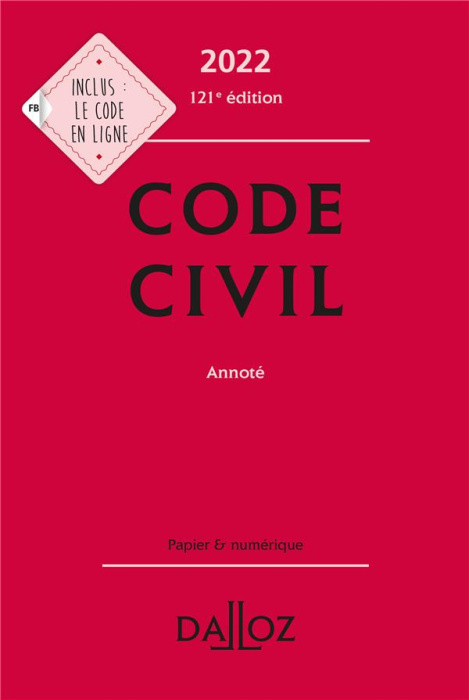 Emprunter Code civil annoté. Edition 2022 livre