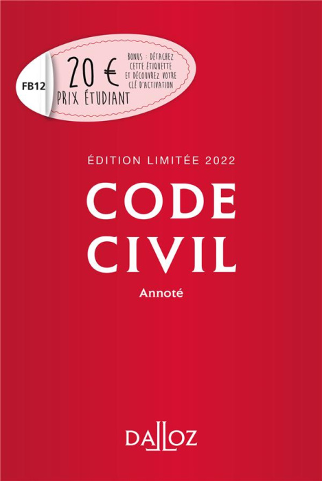 Emprunter Code civil annoté. Edition limitée, Edition 2022 livre