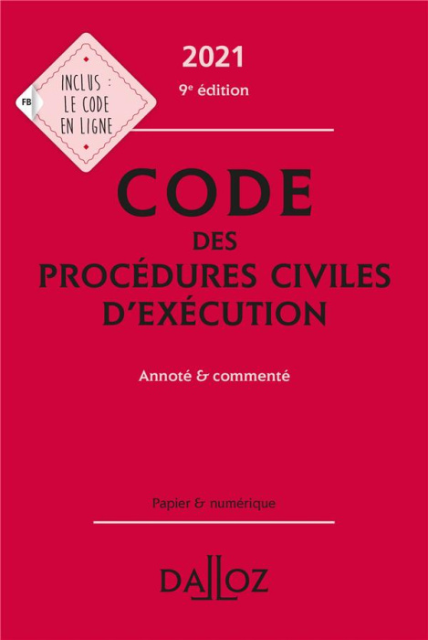Emprunter Code des procédures civiles d'exécution. Annoté et commenté, Edition 2021 livre