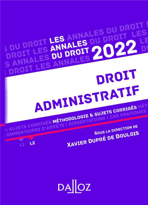 Emprunter Droit administratif. Méthodologie & sujets corrigés, Edition 2022 livre