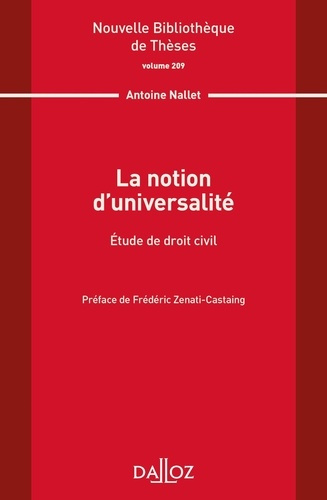 Emprunter La notion d'universalité. Etude de droit civil livre