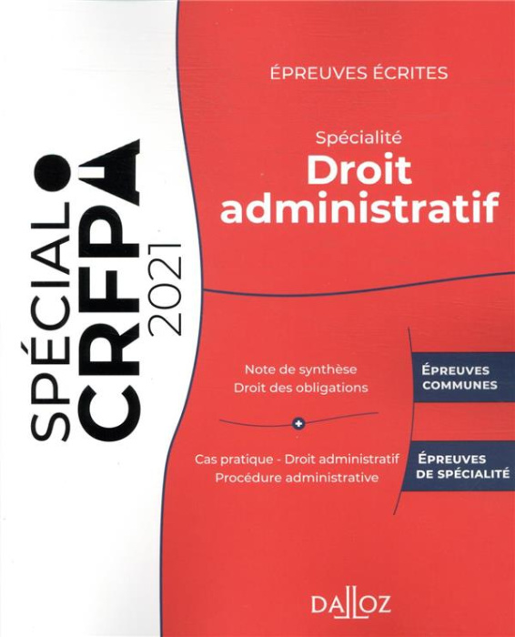 Emprunter Epreuves écrites du CRFPA. Spécialité droit administratif, Edition 2021 livre