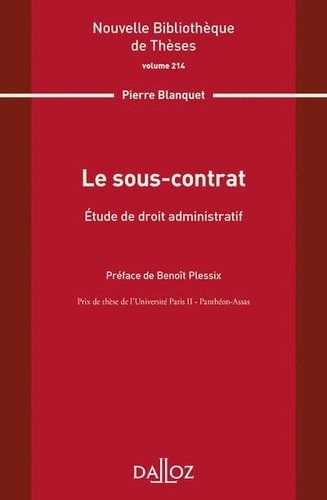 Emprunter Le sous-contrat. Etude de droit administratif livre