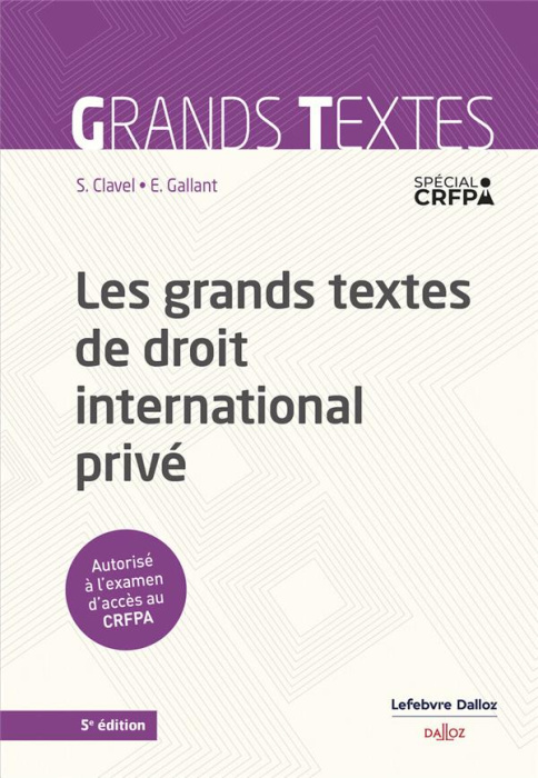 Emprunter Les grands textes de droit international privé. 5e édition livre