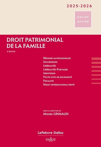 Emprunter Droit patrimonial de la famille. Edition 2025-2026 livre