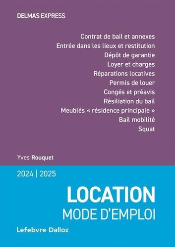 Emprunter Location mode d'emploi. Edition 2024-2025 livre