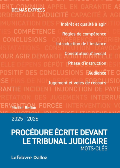 Emprunter Procédure écrite devant le tribunal judiciaire. Mots-clés, Edition 2025-2026 livre