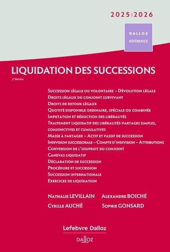 Emprunter Liquidation des successions. Edition 2025-2026 livre