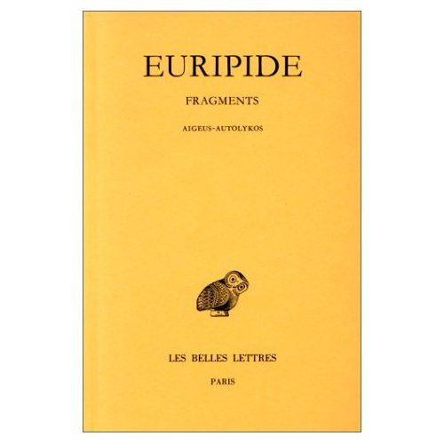 Emprunter Tragédies. Tome 8, 1e partie, Fragments, de Aigeus à Autolykos, Edition bilingue français-grec ancie livre