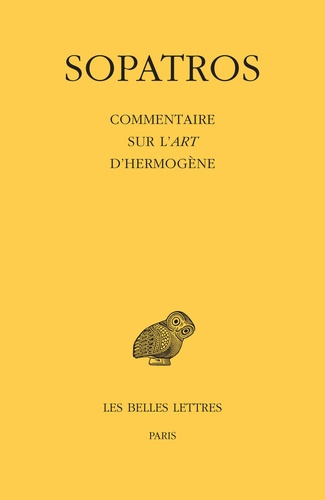Emprunter Commentaire sur l'Art d'Hermogène. Edition bilingue français-grec ancien livre