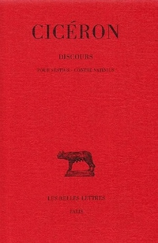 Emprunter Discours. Tome 4, Pour Sestius - Contre Vatinius livre