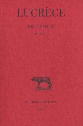 Emprunter De la nature. Tome 1 Livres I-III, Edition bilingue français-latin livre