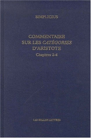 Emprunter Commentaire sur les Catégories d'Aristote. Chapitres 2-4 livre