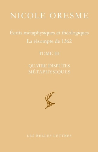 Emprunter Ecrits métaphysiques et théologiques ; La résompte de 1362. Tome 3, Quatre disputes métaphysiques, E livre