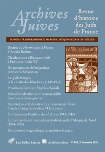 Emprunter Archives juives N° 44-2 : Trangressions et marginalités juives, XVIIIe-XXe siècles livre
