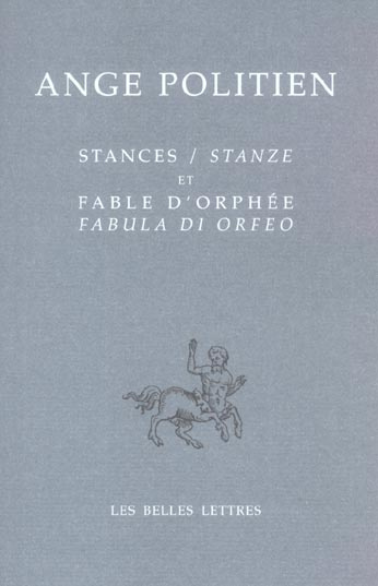 Emprunter Stances et fable d'Orphée. Edition bilingue français-italien livre