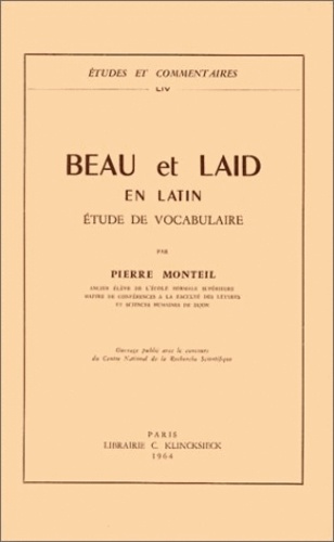 Emprunter Beau et laid en latin. Etude de vocabulaire livre