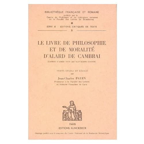 Emprunter Le livre de philosophie et de moralité d'Alard de Cambrai livre