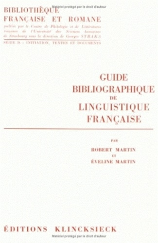 Emprunter Guide bibliographique de linguistique française livre