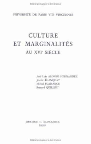 Emprunter Culture et marginalités au XVIe siècle livre