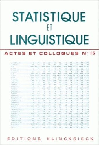 Emprunter Statistique et linguistique livre