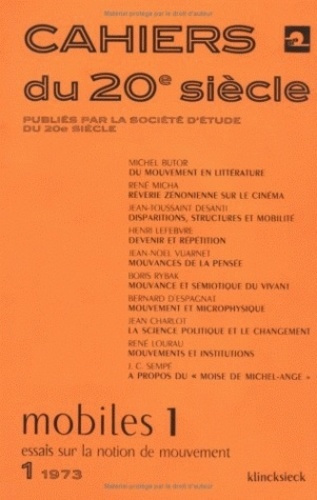 Emprunter Mobiles 1. Essais sur la notion de mouvement livre