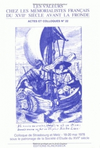 Emprunter Valeurs chez les mémorialistes français au 17è siècle avant la fronde livre