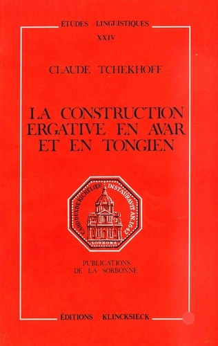 Emprunter La construction ergative en avar et en tongien livre