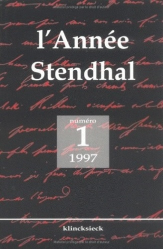 Emprunter L'ANNEE STENDHAL VOLUME 1 livre