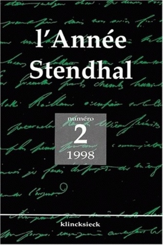 Emprunter L'ANNEE STENDHAL NUMERO 2 1998 livre