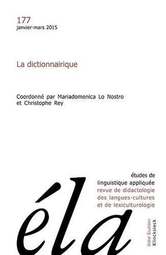 Emprunter Études de linguistique appliquée - N°1/2015. La dictionnairique livre