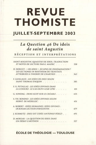 Emprunter Revue thomiste N° 3/2003, juillet-septembre 2003 livre