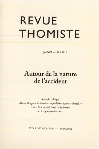 Emprunter Revue thomiste N° 1/2012, janvier-mars 2012 livre