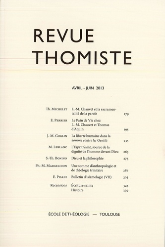 Emprunter Revue thomiste N° 2/2013, avril-juin 2024 : Revue thomiste - N°2/2013 livre