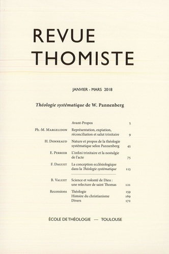 Emprunter Revue thomiste N° 1/2018, janvier-mars 2018 livre